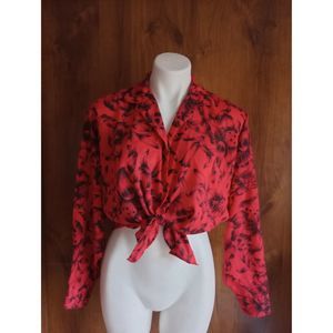 Vintage Lady Sutton Floral Button Down Blouse